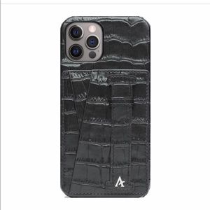 Affluent iPhone 13 Pro Case - Black Snakeskin